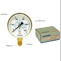 مانومتر صفحه 5 سانتی عمودی خشک 1/4 اینچ PAKKENS پکنز