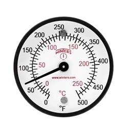 گیج دما 500 درجه عمودی پکنز صفحه 10 سانت