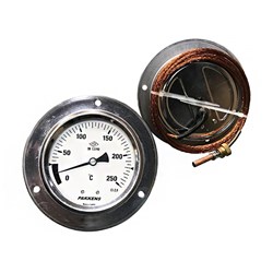 ترمومتر استیل صفحه 10 سانتی فلنج جلو دنباله 3 متر PAKKENS پکنز